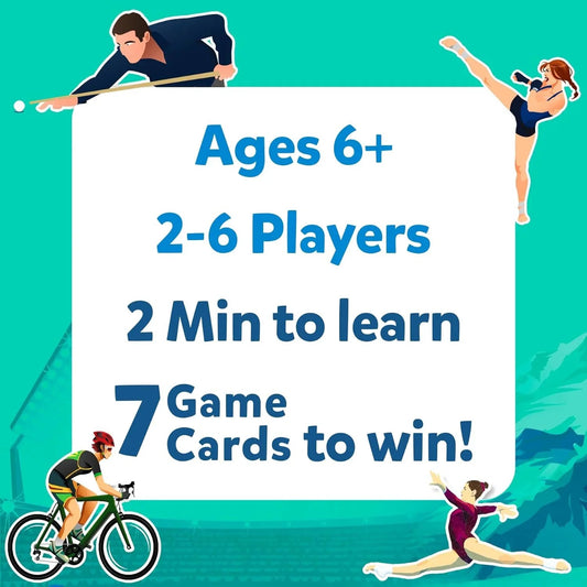 Skillmatics Card Game - Guess in 10 Sports, Perfect for Boys, Girls, Kids, and Families Who Love Board Games and Educational Toys, Travel Friendly, Gifts for Ages 6, 7, 8, 9 - Jaiman Toys