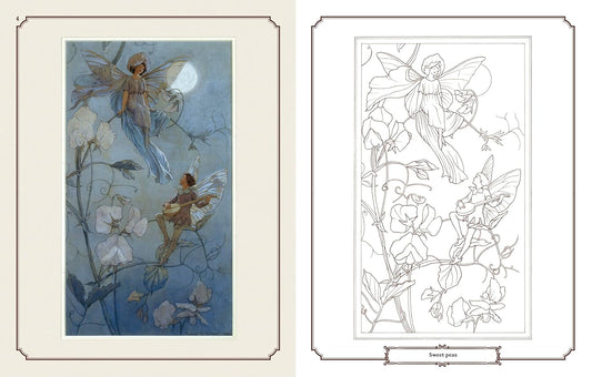Enchanting Fairies Colouring Kit – 64-Page Book, 6 Frameable Prints & 10 Pencils - Jaiman Toys