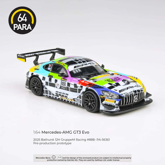 Para64 Mercedes-AMG GT3 2025 Bathurst 12H GruppeM Racing #888 – 1:64 Scale Diecast Model Car - Jaiman Toys
