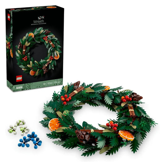 LEGO Icons 10340 Wreath 1,194-Piece Botanical Décor Building Set for Adults