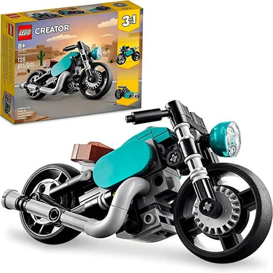 Lego Creator 3 in 1 Vintage Motorcycle Set 31135, Classic Motorcycle Toy to Street Bike to Dragster Car, Vehicle Building Toys for Kids, Boys and Girls - Jaiman Toys
