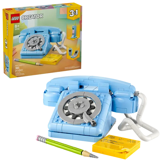 LEGO 31174 Creator 3-in-1 Retro Telephone – 383-Piece Nostalgic Build & Display Set, Ages 8+ - Jaiman Toys