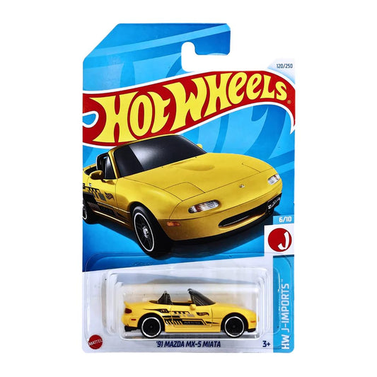 Hot Wheels  91 Mazda MX-5 Miata HW-J-Imports-Diecast Model -HTD80