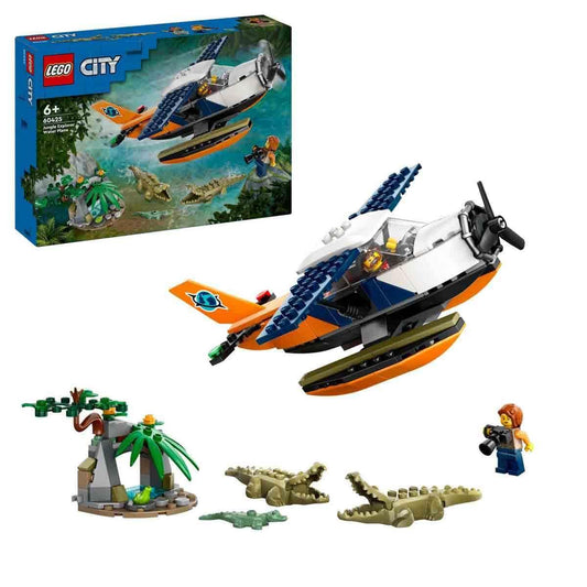 LEGO City 60425 Jungle Explorer Seaplane Plane Building Toy with 2 Minifigures, 3 Crocodile and a Frog Action Figures, Creative Toys for Boys and Girls from 6 Years 6 Years - Jaiman Toys