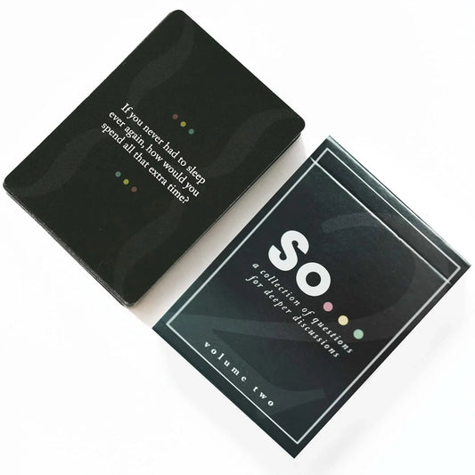 So Cards: A Collection of Questions for Deeper Discussions Board Game - Jaiman Toys