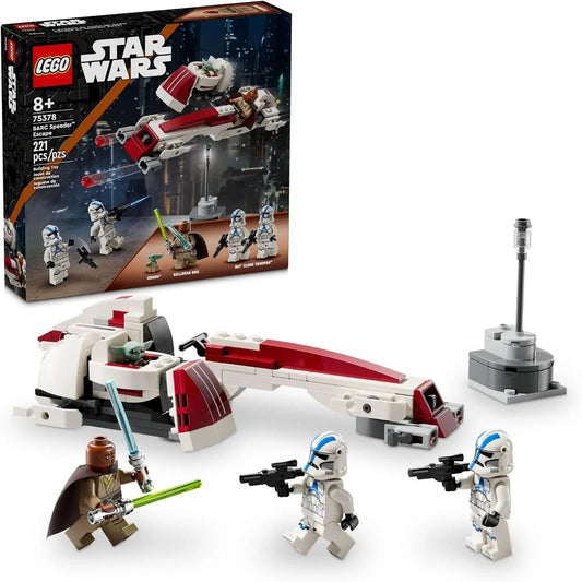 LEGO 75378 Star Wars BARC Speeder Escape, Mandalorian Toy Building Set for Kids, May The 4th Be with You Decoration with Kelleran Beq and Grogu, Star Wars Toy for Boys, Girls and Fans Ages 8 and Up - Jaiman Toys