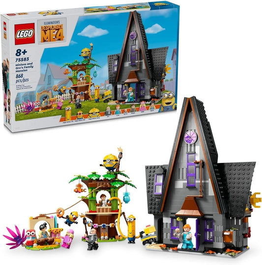 (Box Damage)LEGO Despicable Me 4 Minions and Gru's Family Mansion, Minions Toy House and Tree Playset from Movie, Fun Despicable Me Toy, Creative Gift for Boys and Girls Aged 8 and Up, 75583 - Jaiman Toys