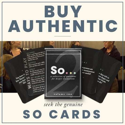So Cards: A Collection of Questions for Deeper Discussions Board Game - Jaiman Toys