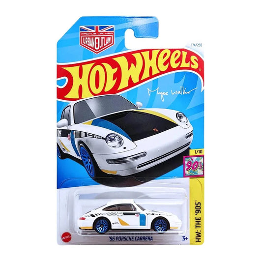 Hot Wheels 1:64 Scale 96 Porsche Carrera HW The 90S for Ages 3  (White)