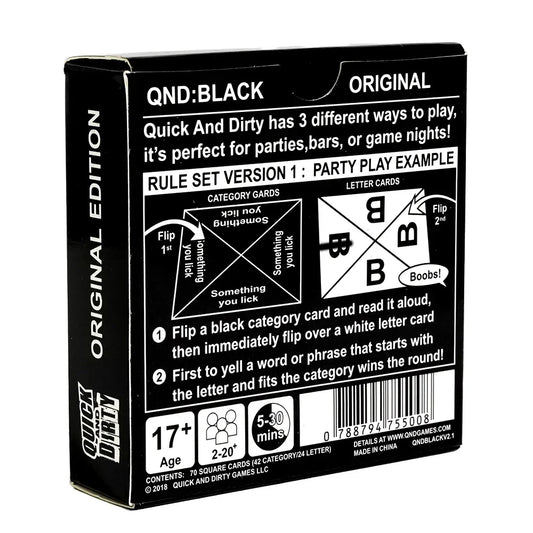 Quick And Dirty Original Edition Board Game - Jaiman Toys