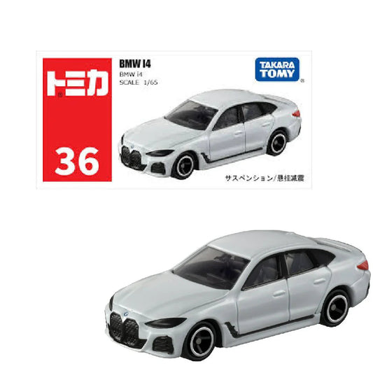 Tomica No.36 BMW I4- TAKARA TOMY -Diecast Scale Model Car - 1/65 - Jaiman Toys