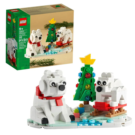 LEGO Wintertime Polar Bears 40571 Christmas Décor Building Kit (312 Pieces) - Jaiman Toys