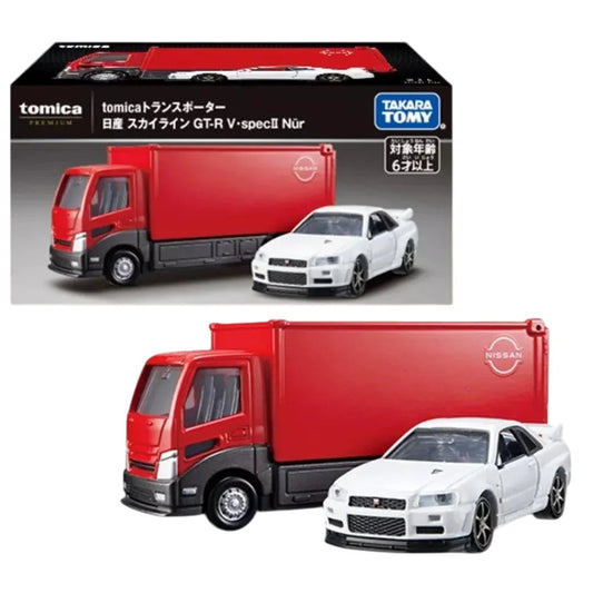 Takara Tomy Tomica Premium Transporter NISSAN SKYLINE GT-R V Spec II Nur - Jaiman Toys
