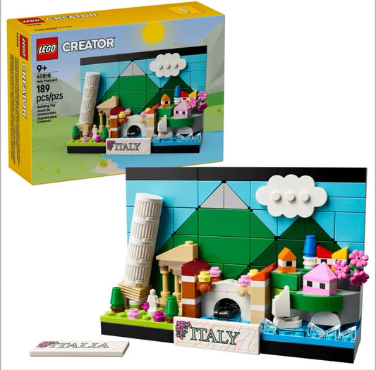 LEGO Creator 40818 Italy Postcard – 3D Buildable Souvenir with Iconic Italian Landmarks (189 Pieces)