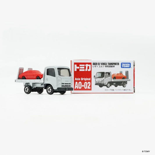 Tomica Asia Original A0-02 ISUZU ELF VEHICLE TRANSPORTER -TAKARA TOMY Diecast Car Model - Jaiman Toys