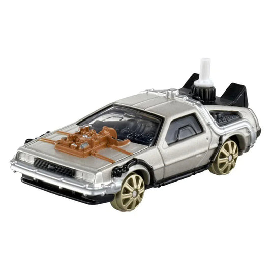 Takara Tomy Tomica Premium Unlimited Back to the Future Time Machine (Part 3/Railway Wheels Installed Ver.) - Jaiman Toys